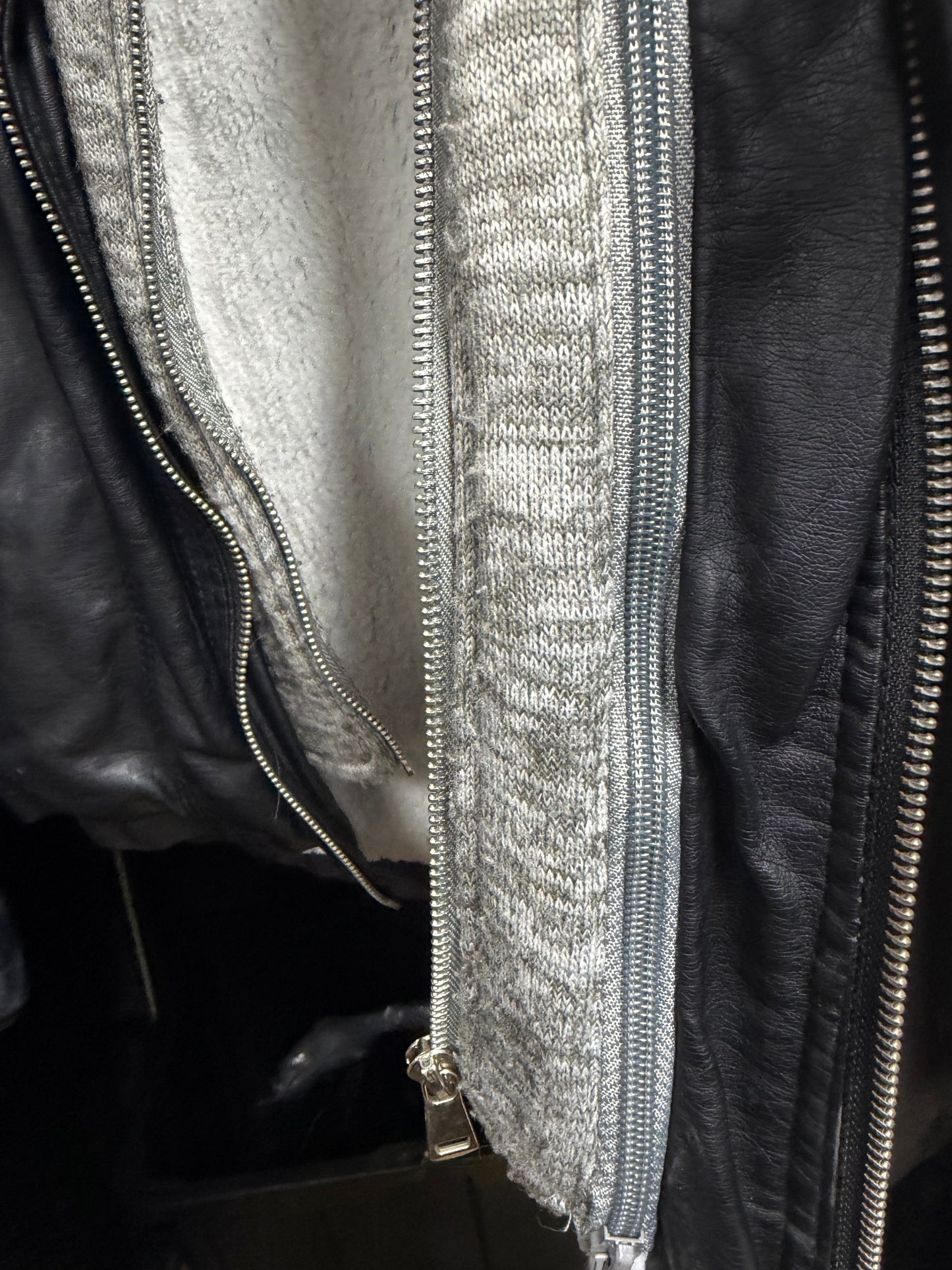 YMI Jean/Sweater PU Leather Jacket- Size XL