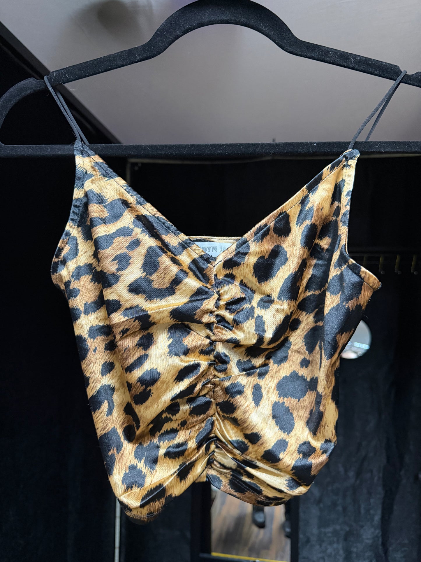 Jordyn Jagger Leopard Crop Top- Size Small