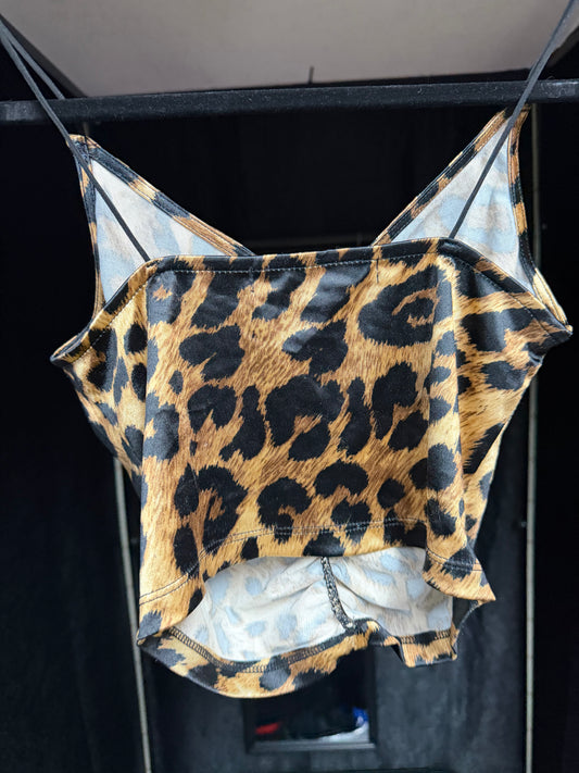 Jordyn Jagger Leopard Crop Top- Size Small