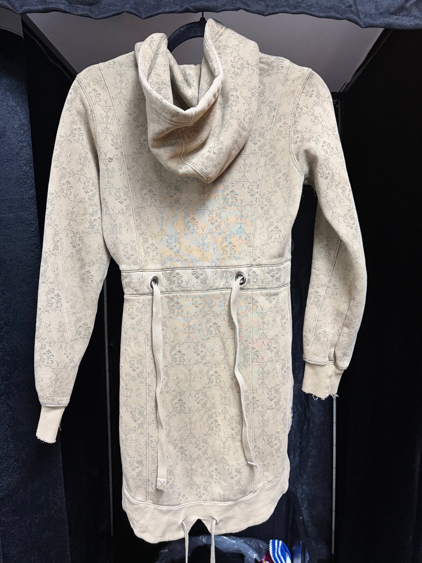 Triple 5 Soul- Y2K Distressed High Low Zip Up-Size XS/S