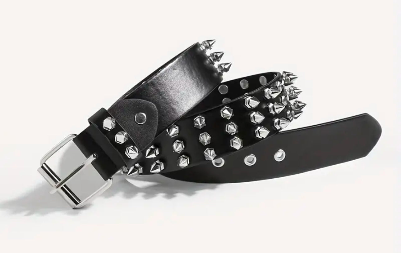 Punk Rivet Metal Belt