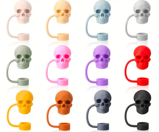 Silicone Skull Straw Toppers