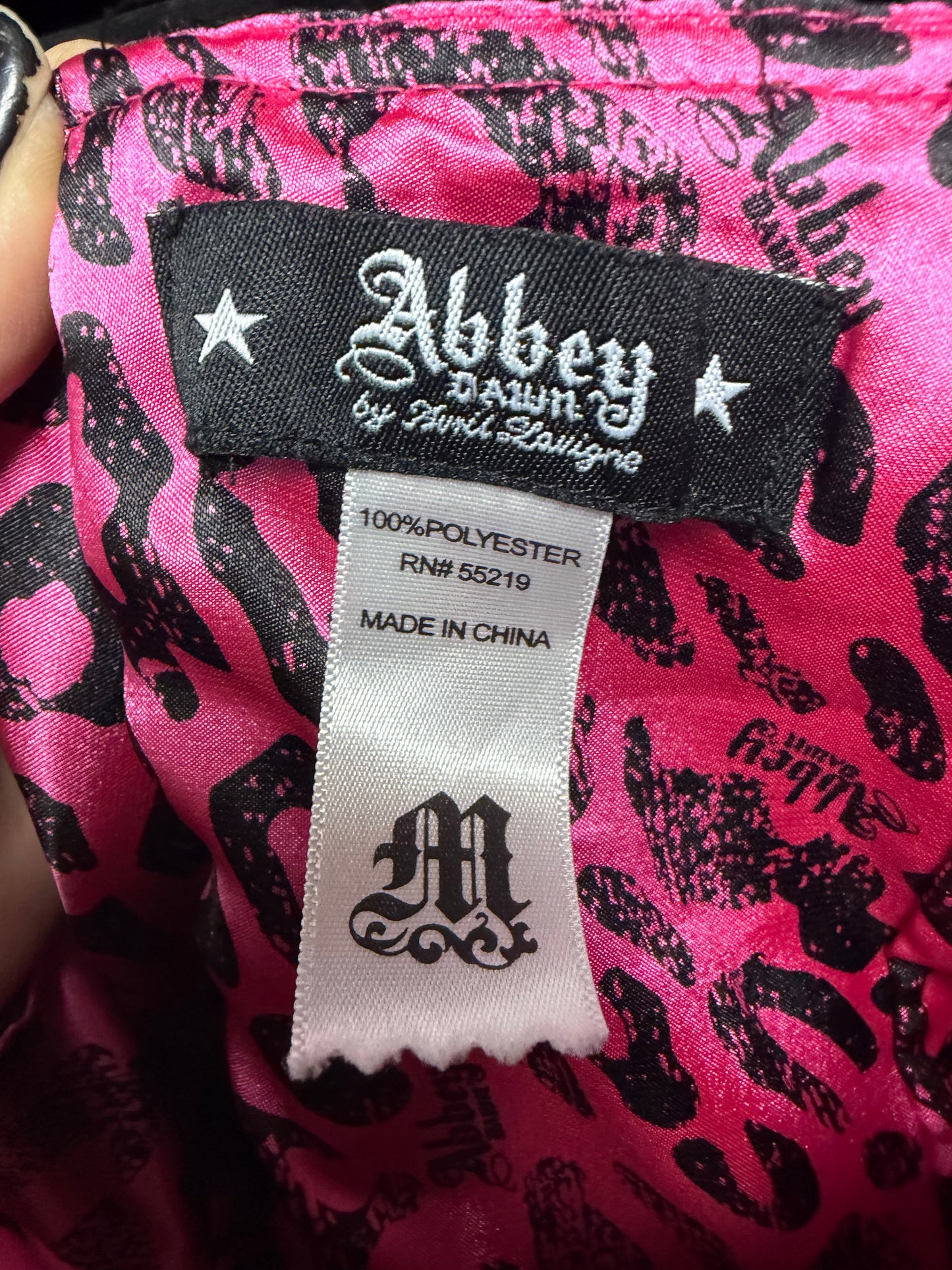 Abbey Dawn X Avril Lavigne- RARE Pink & Black Cheetah Dress- Size M