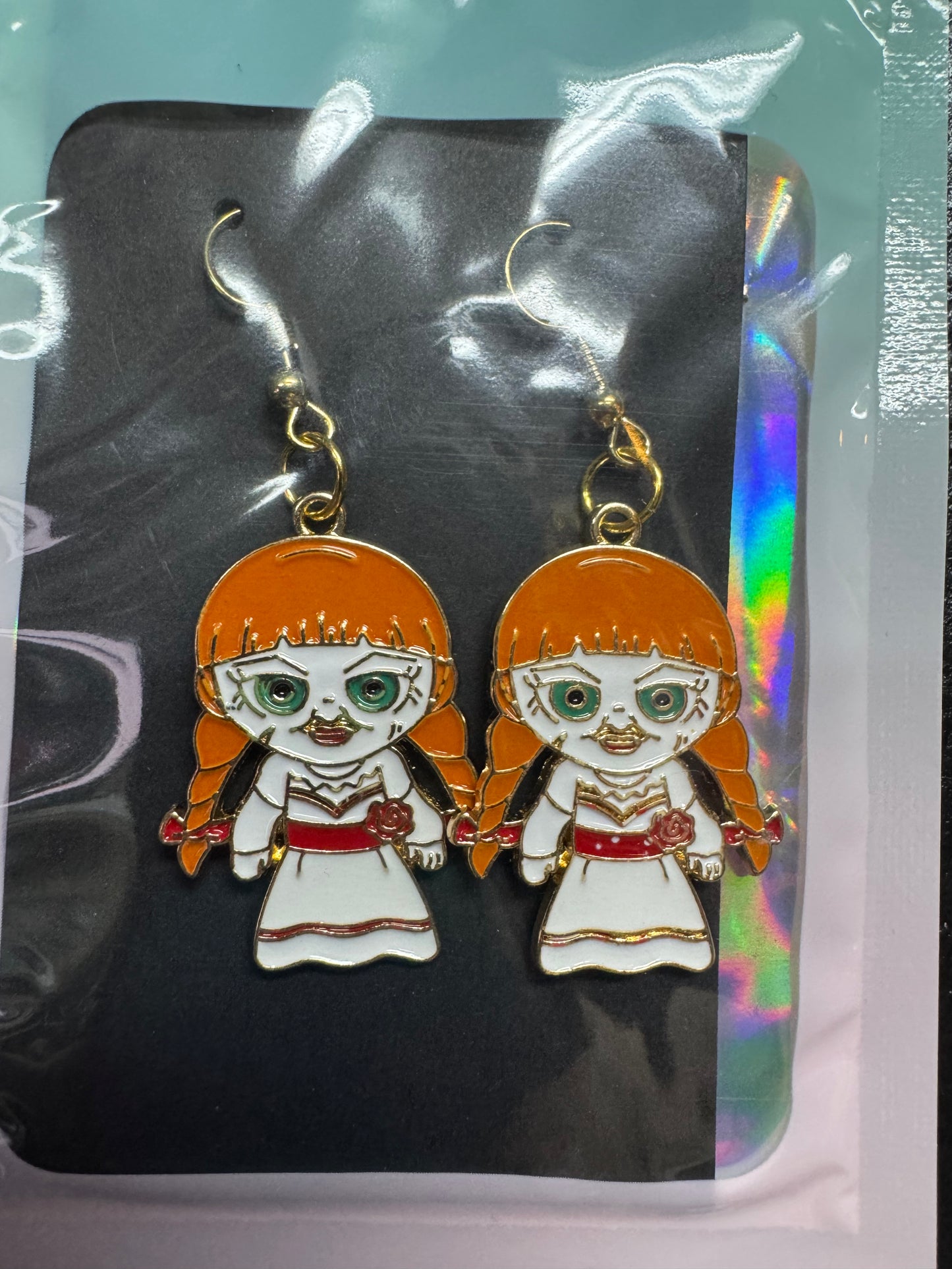 Horror Icon Earrings- Gold Outline