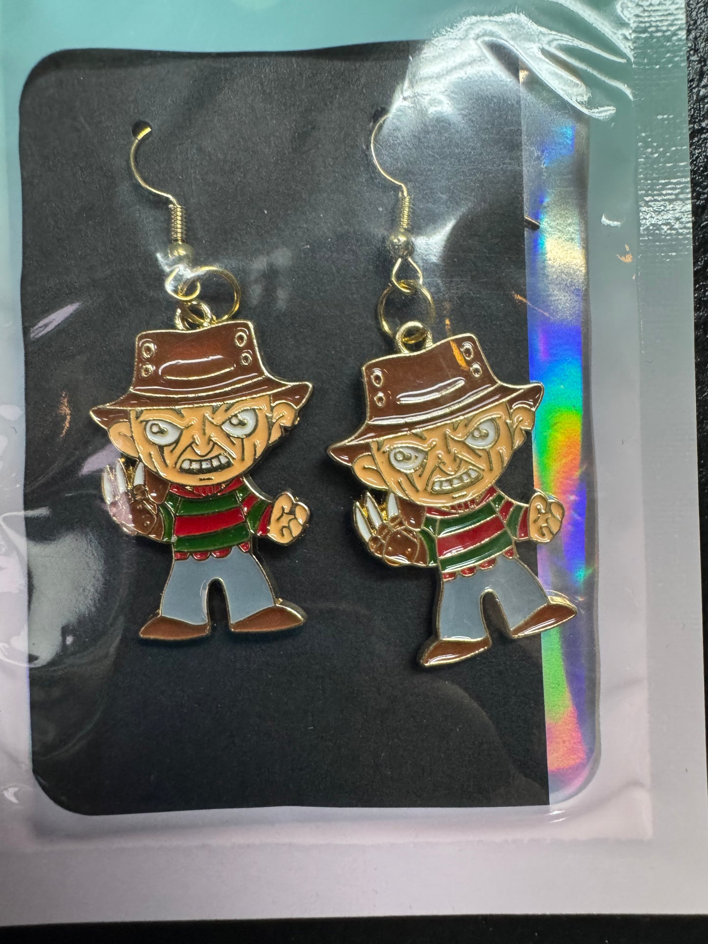 Horror Icon Earrings- Gold Outline