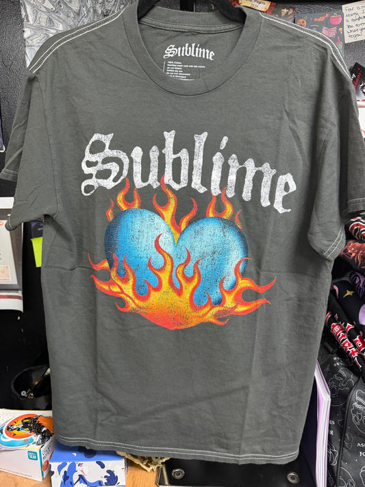 Sublime Burning Heart Shirt- Size S/M