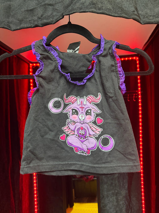 Too Fast Cute Baphomet Crop- M