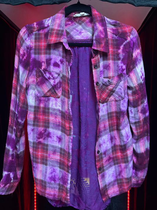 Indigo Thread Co- Bleach Dye/Velvet Mesh Flannel- XS