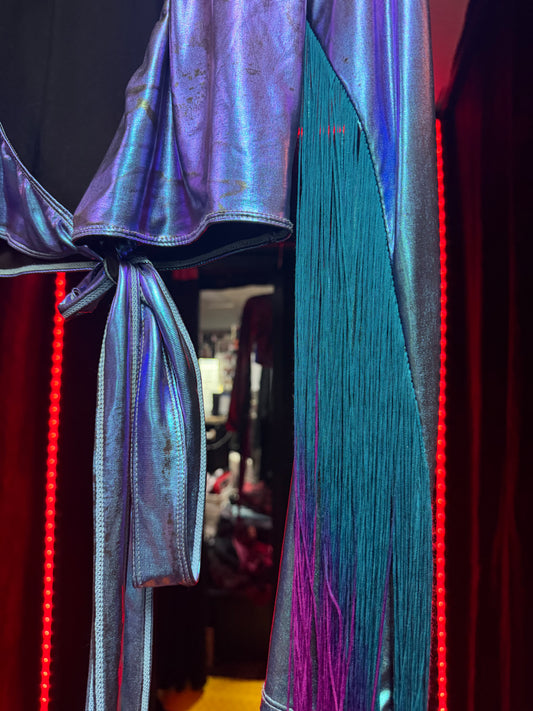 ClubExx Mermaid Holographic Fringe Top- Size Small