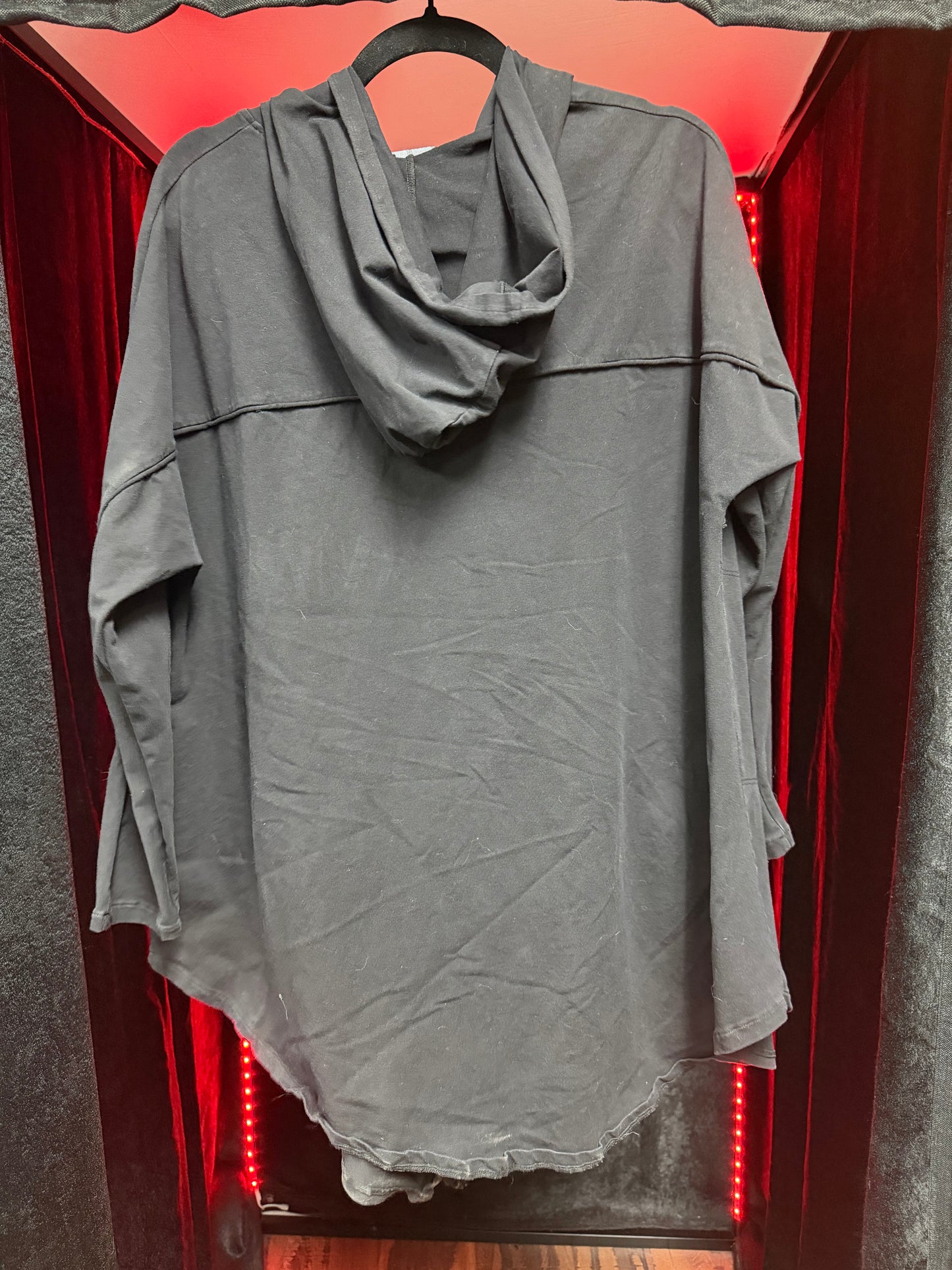 Darker Waves Long Line Zip Up W/Hood- Size M
