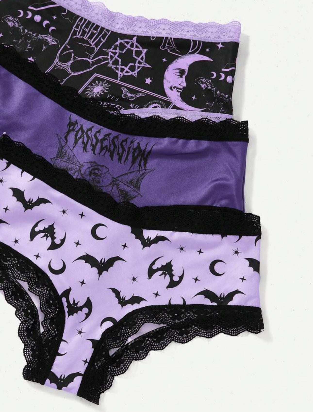 Goth Womens Witchy Lace Panties