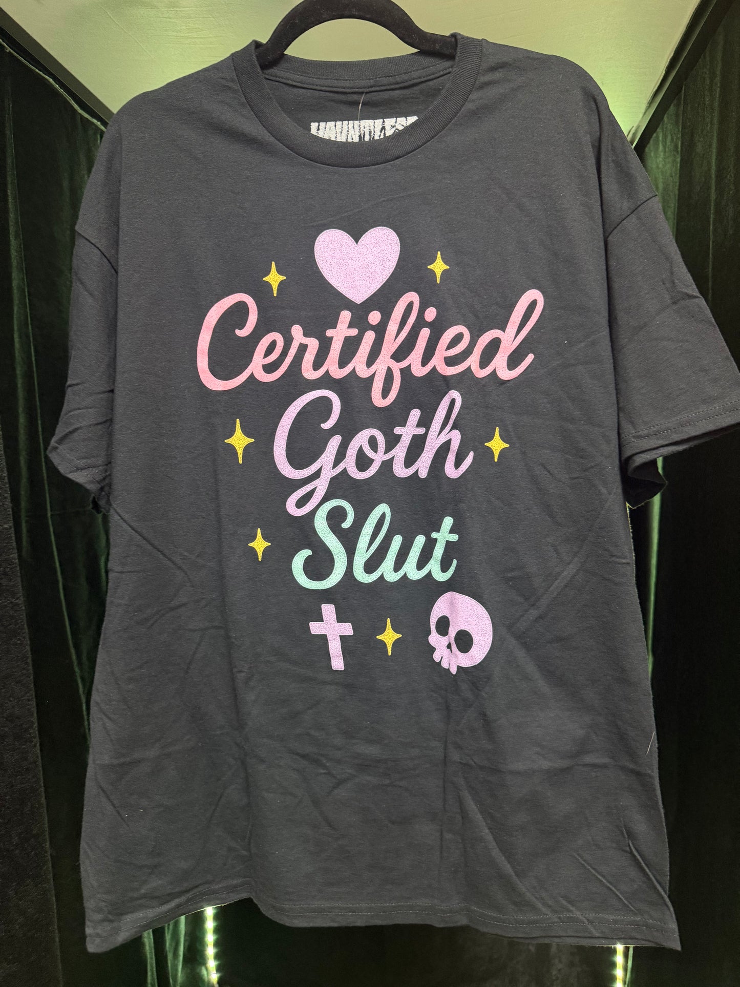 Certified Goth Slut T-shirt - Size XL
