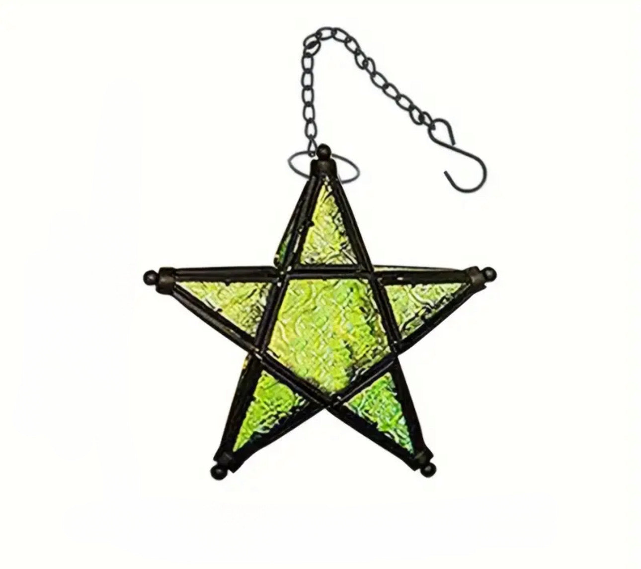 Stained Glass Star Candle Holders — 7.32 inches by 7.75 inches