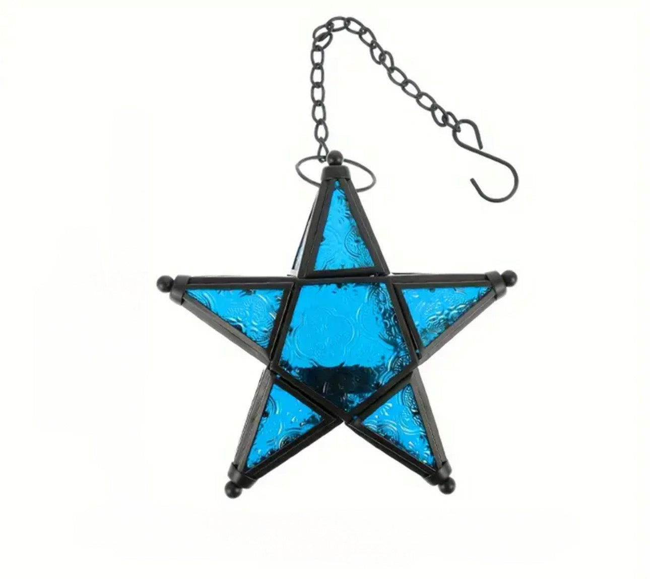Stained Glass Star Candle Holders — 7.32 inches by 7.75 inches