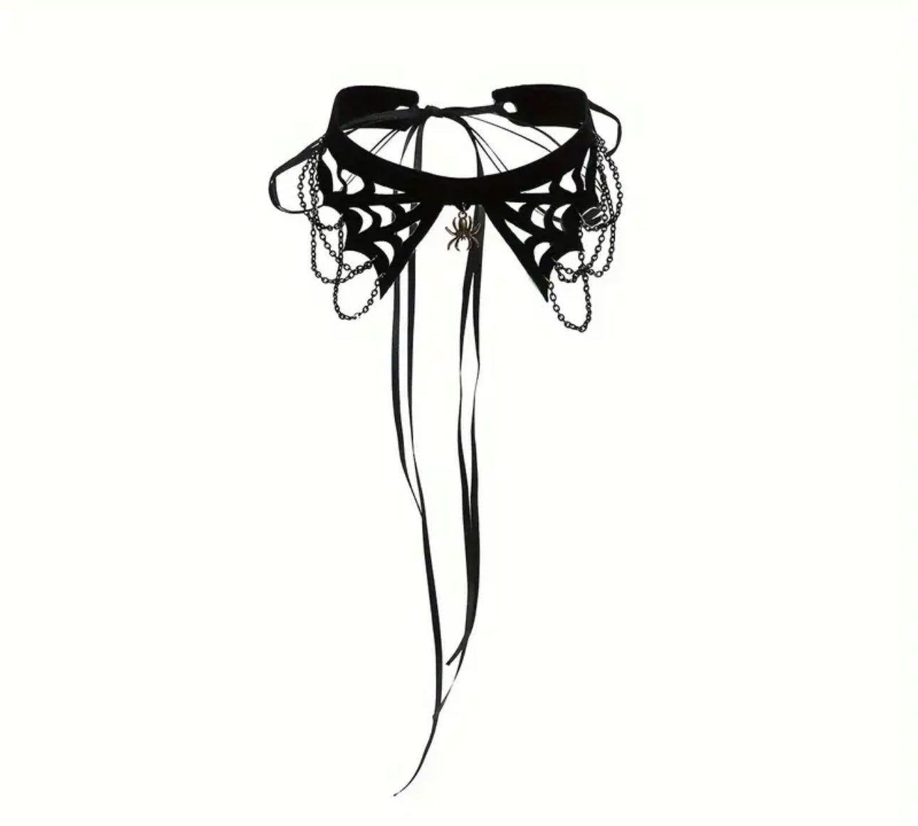 Gothic Spiderweb Choker Necklace
