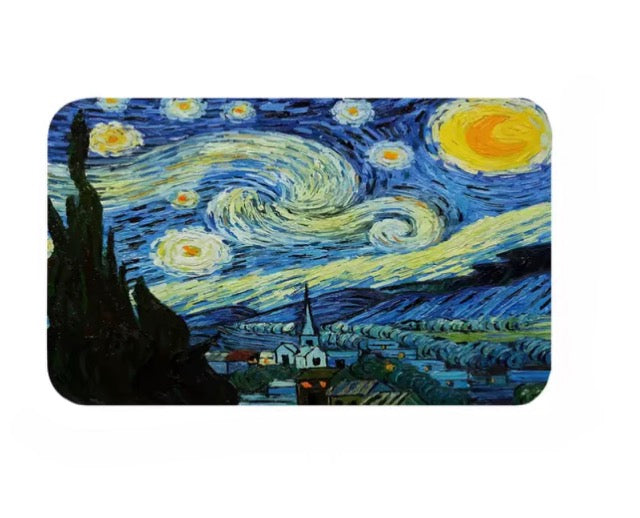 Van Gogh- Starry Night- Bathroom Mat- 29.5" x 17.7"