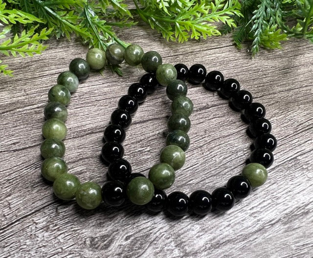 8mm Peridot Stretchy Bracelet Set