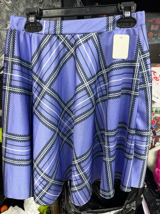 Purple & Black Skater Skirt- Medium