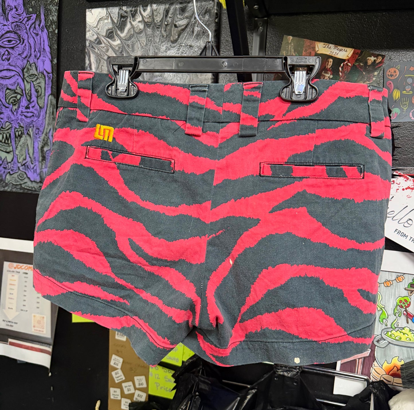 Rare Y2K 2012 Sanrio- Hello Kitty Red Zebra Shorts- Size 8