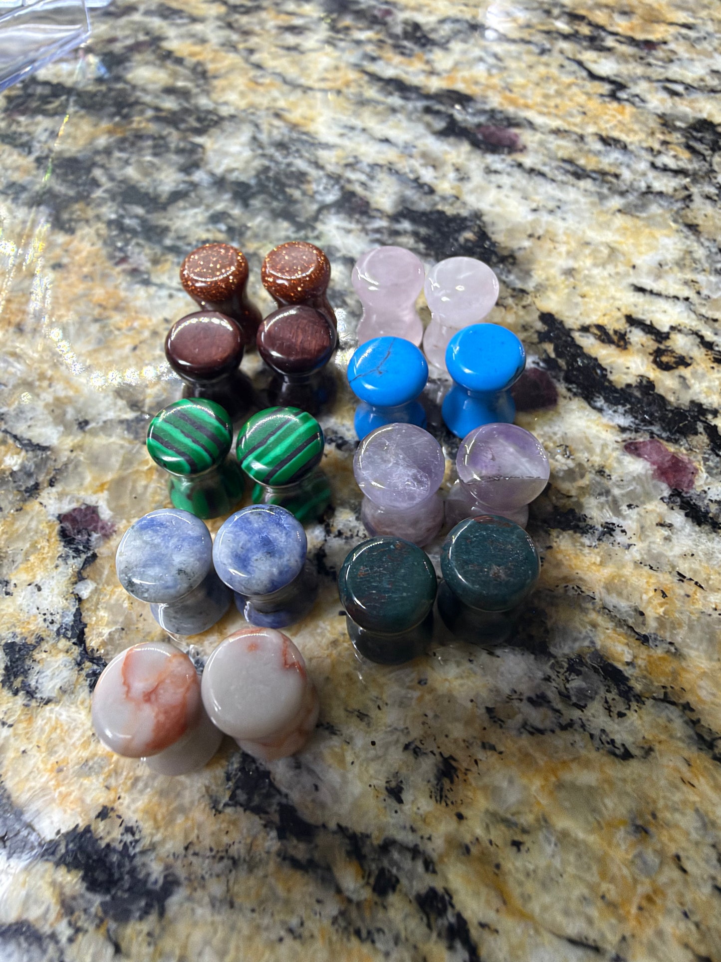 Natural Stone Double Flared Ear Plugs – 6mm (2G) – Sold as Pair