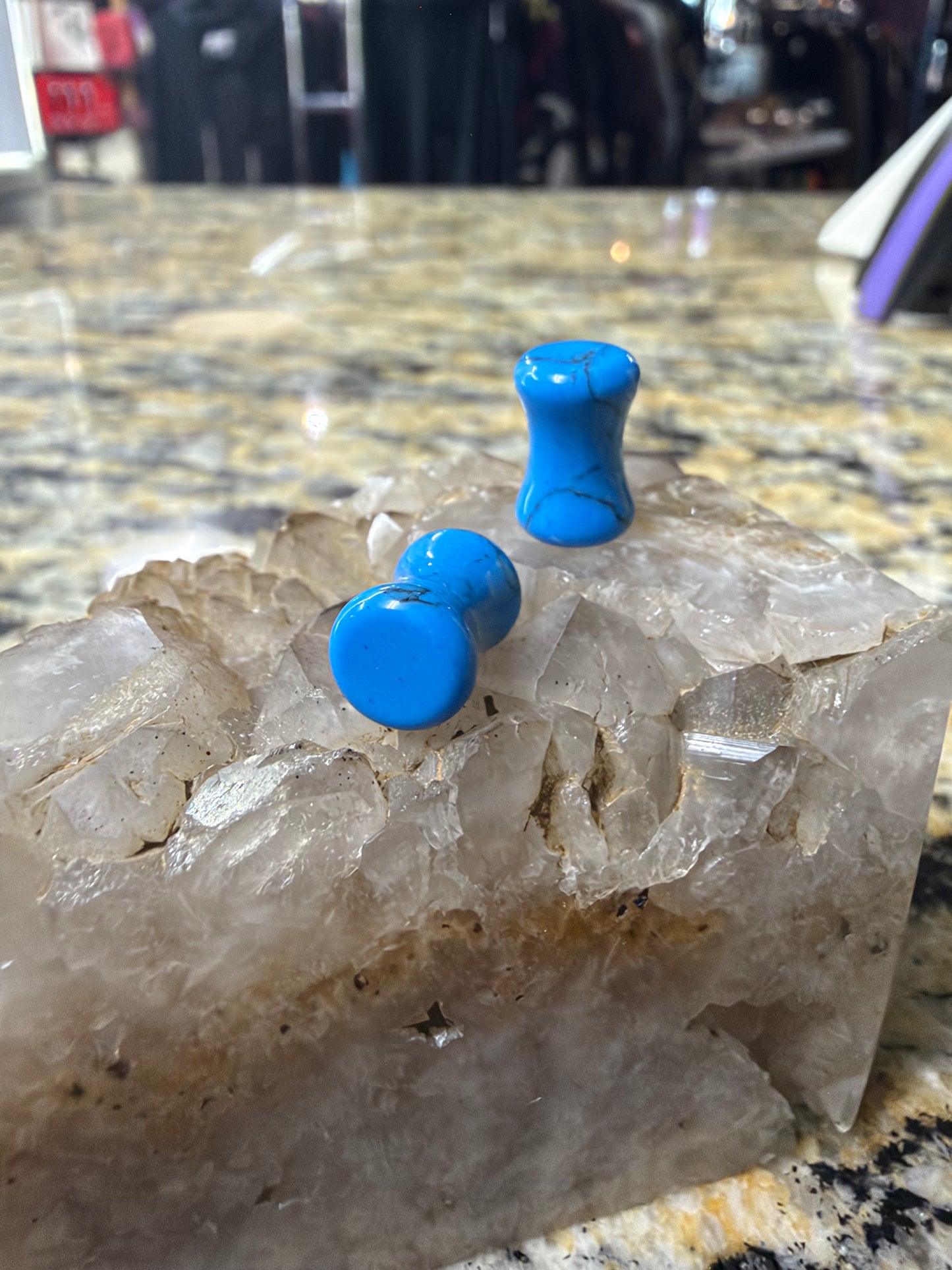 Natural Stone Double Flared Ear Plugs – 6mm (2G) – Sold as Pair