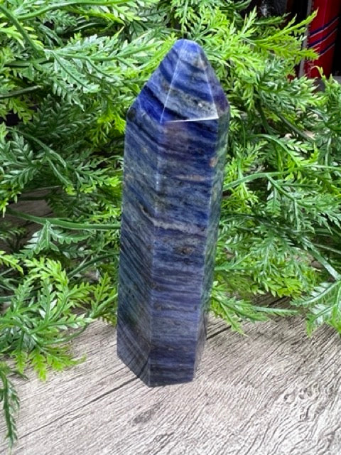 Sodalite Natural Stone Tower, 4.5"