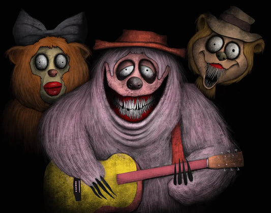 Creepy Country Bear Jamboree Print- Creeptoon