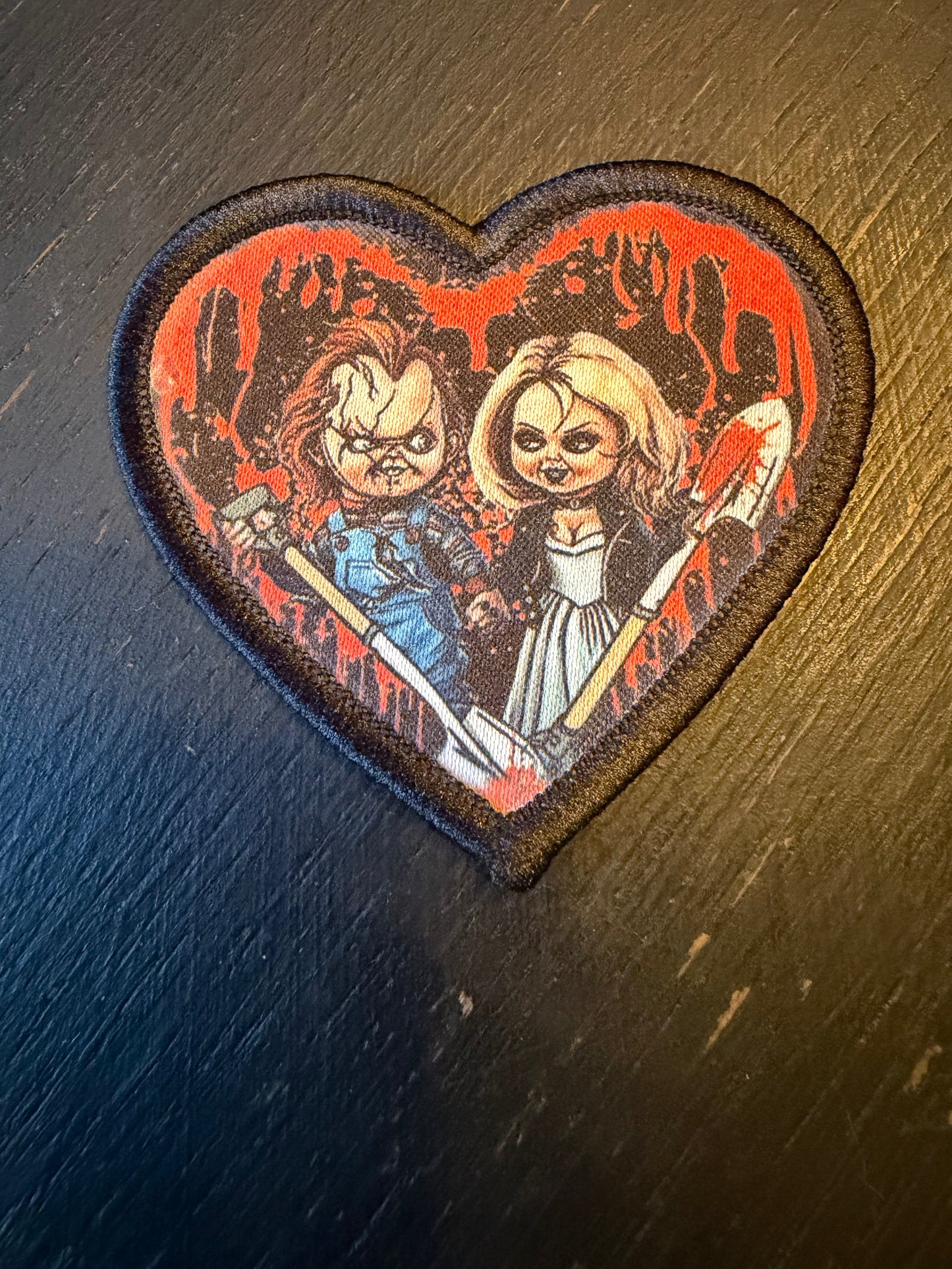Chucky & Tiffany Heart Patch
