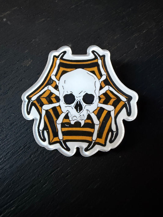 Happy Halloween Pumpkin Cat - Plastic Pin