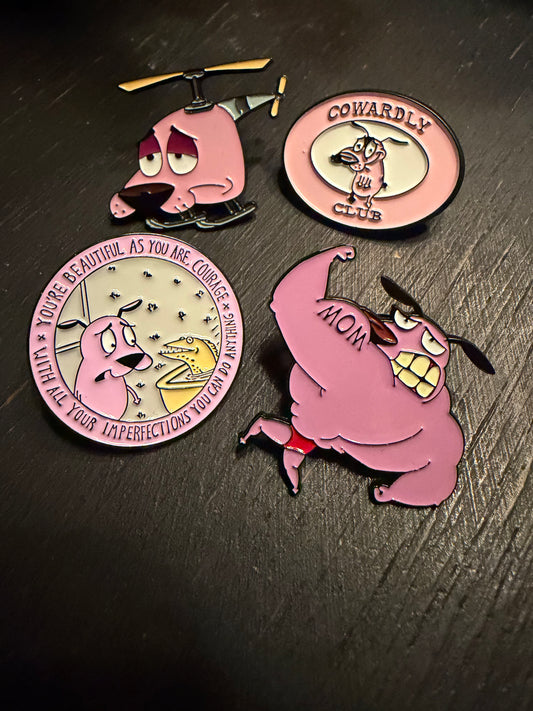 Courage The Cowardly Dog Metal Pins