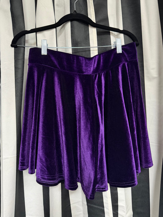 Urban Coco Purple Velvet Skirt- Large