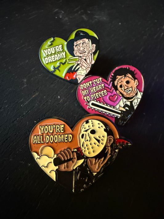Horror Heart Pins- You Choose!