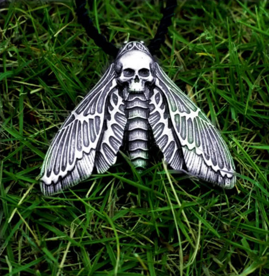 Gothic Death Moth Necklace