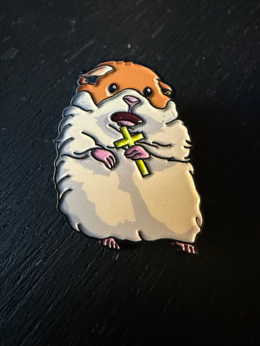 Screaming Hamster- Metal Pin