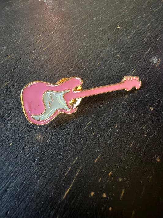 Pink Guitar- Metal Pin