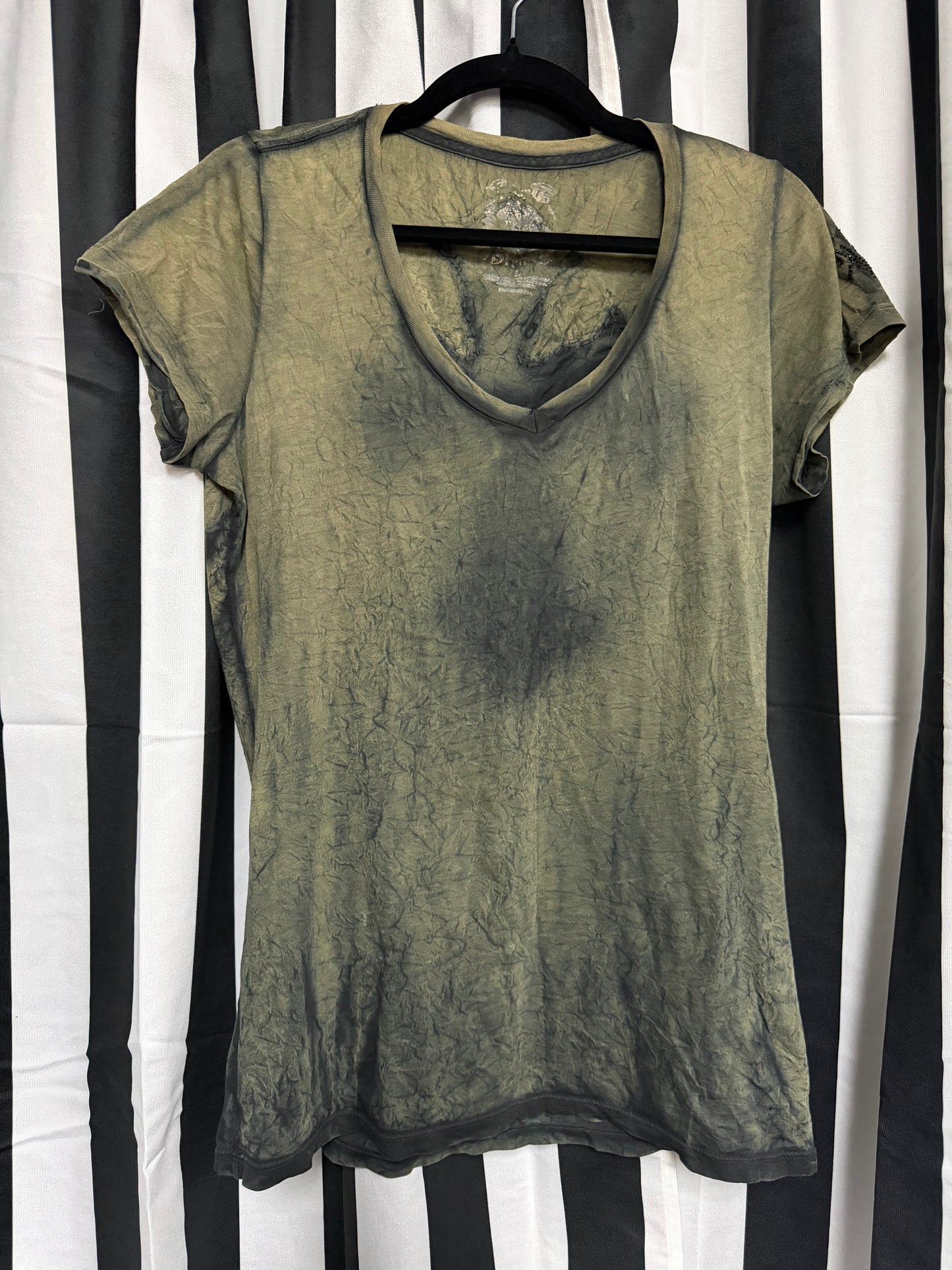 Velvet Stone Grunge Cross Shirt - Large