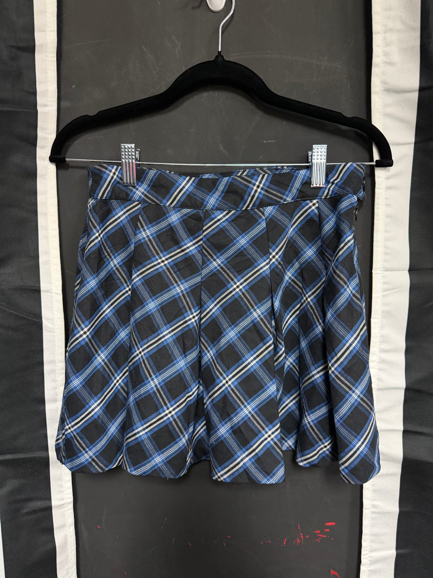 Divided - Blue Plaid Skirt- Size 6