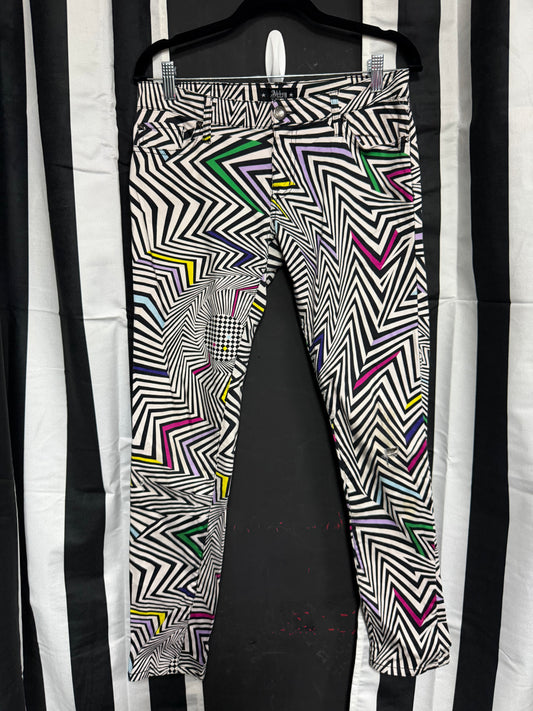 RARE - Abbey Dawn OP Art Geometric Skinny Pants- Size 9