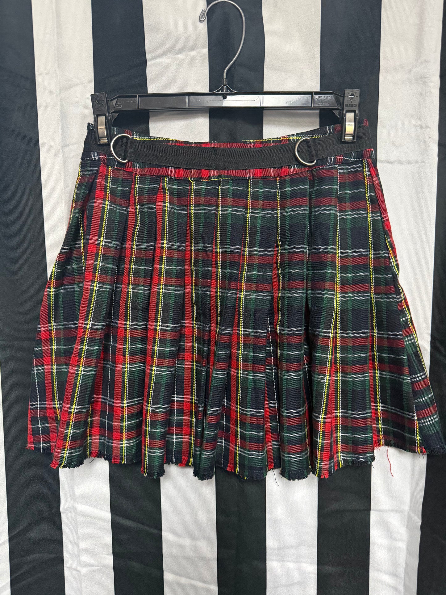 Current Mood Plaid Skirt- Small