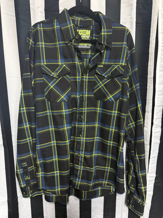 Scene/Emo Kid- Dixxon Flannel Company Infectious Grooves- Large Tall