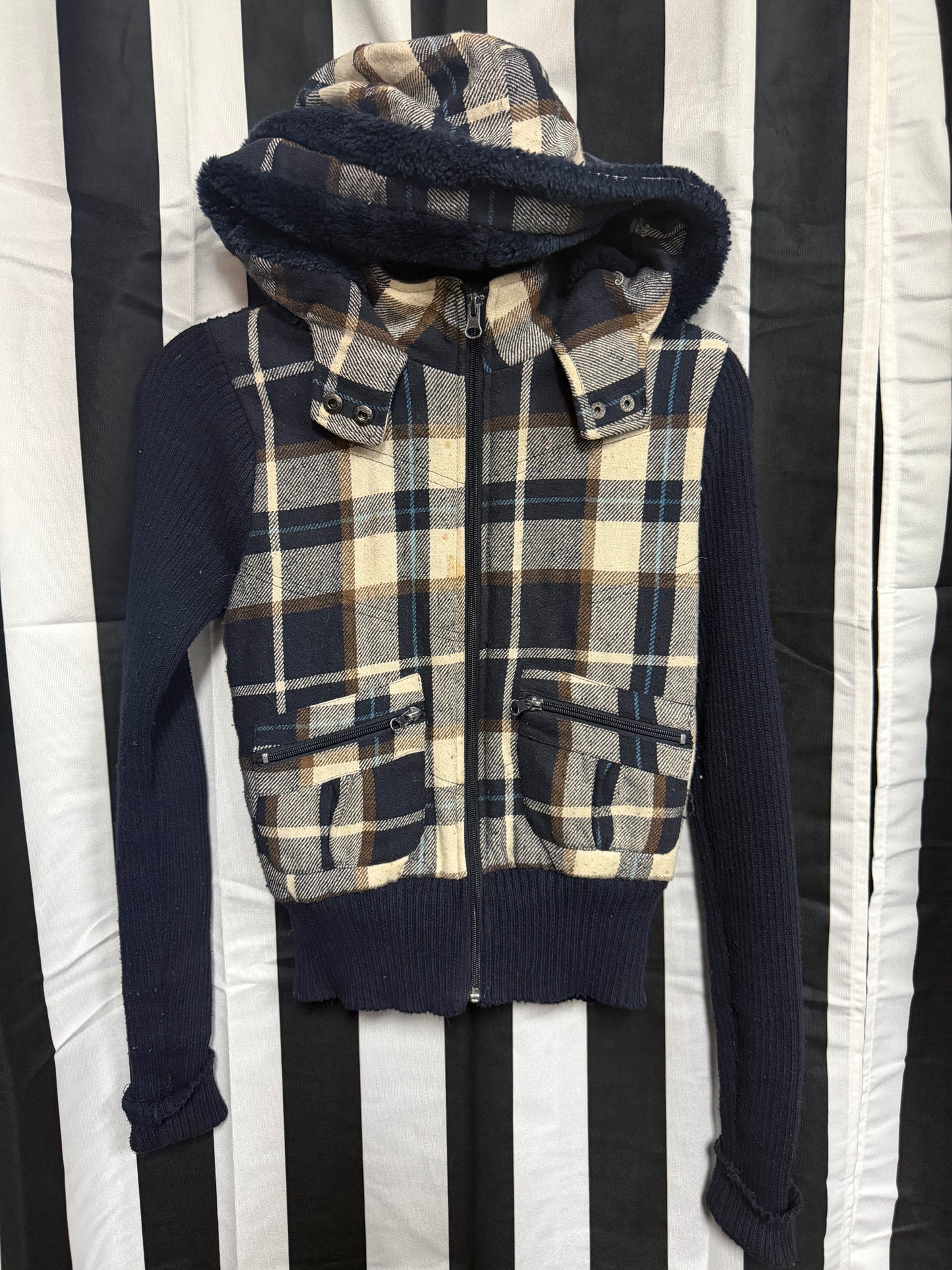 Y2K Say What Plaid Jacket- Size Large