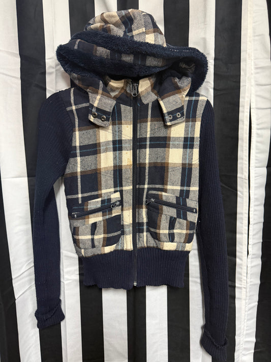 Y2K Say What Plaid Jacket- Size Large