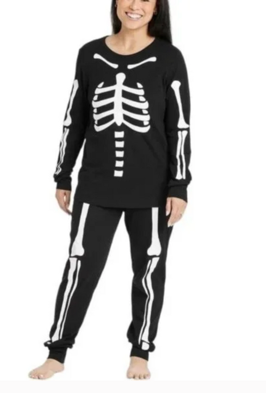 Women’s Halloween Skeleton Pajama Set – Hyde & EEK! Multiple Sizes