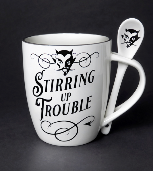 Stirring Up Trouble — Mug & Spoon