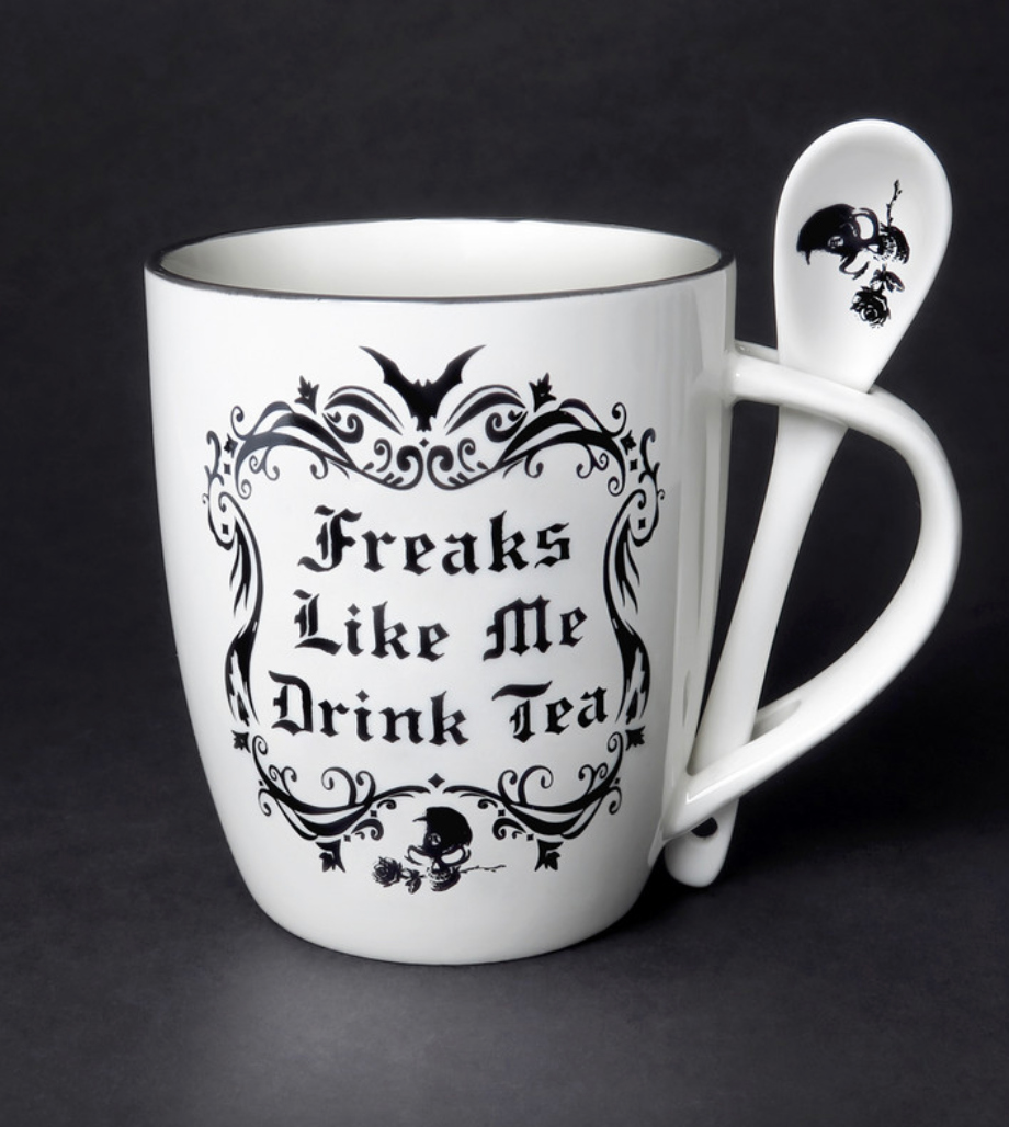 Freaks Like Me Drink Tea — Mug & Spoon
