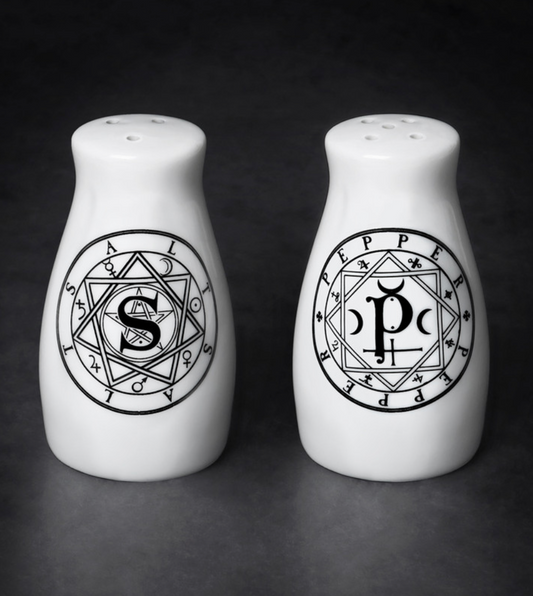 'S' & 'P' Magic Circles— Salt and Pepper Shakers