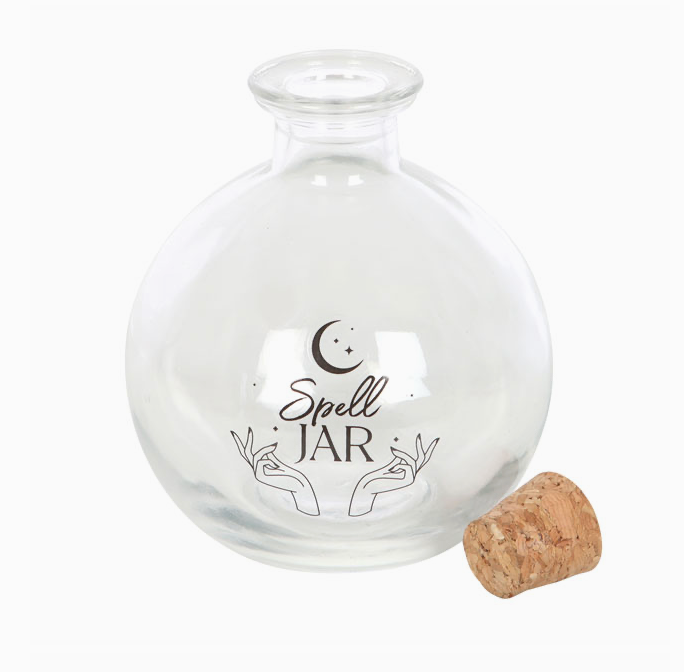 4-Inch Glass Magic Spell Jar with Recipe Booklet