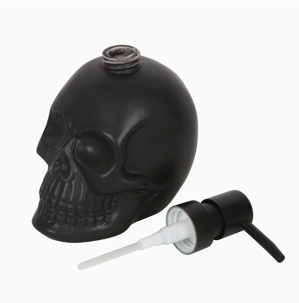 Black Skull Soap Dispenser