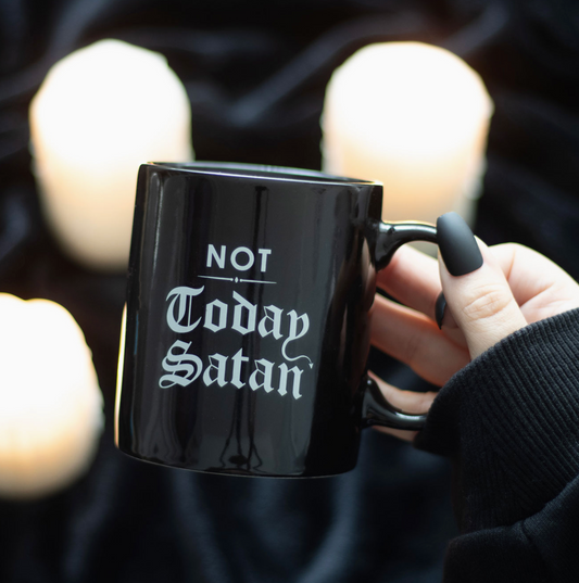 Gothic "Not Today Satan" Mug