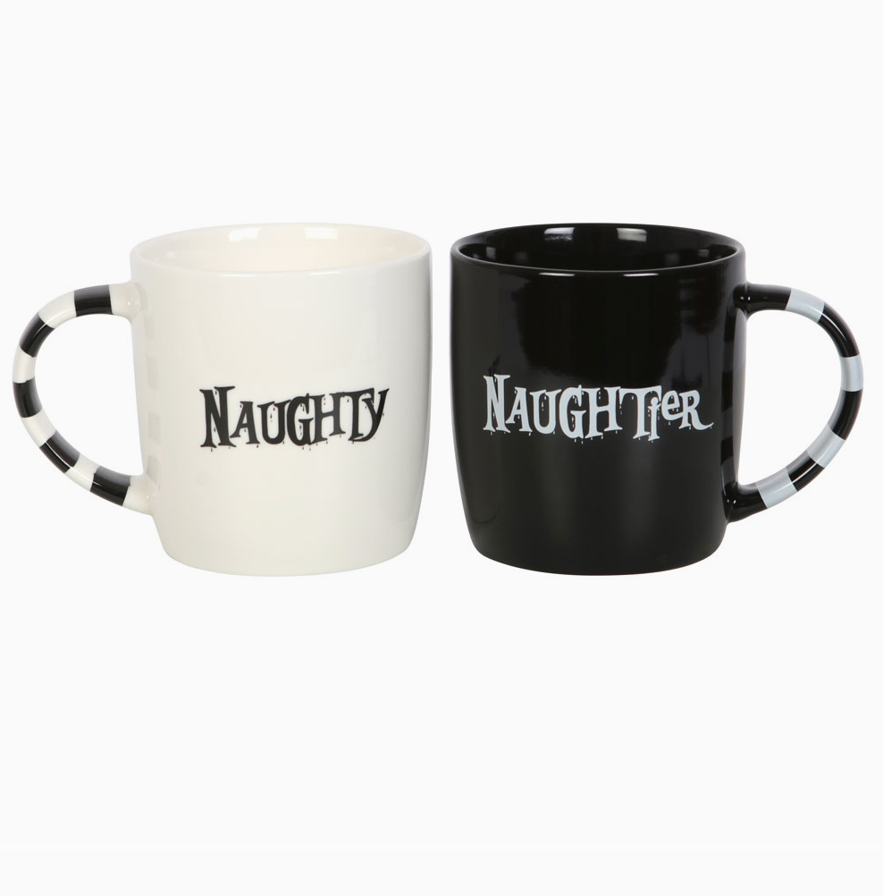 Naughty and Naughtier Couples Gothic Mug Set